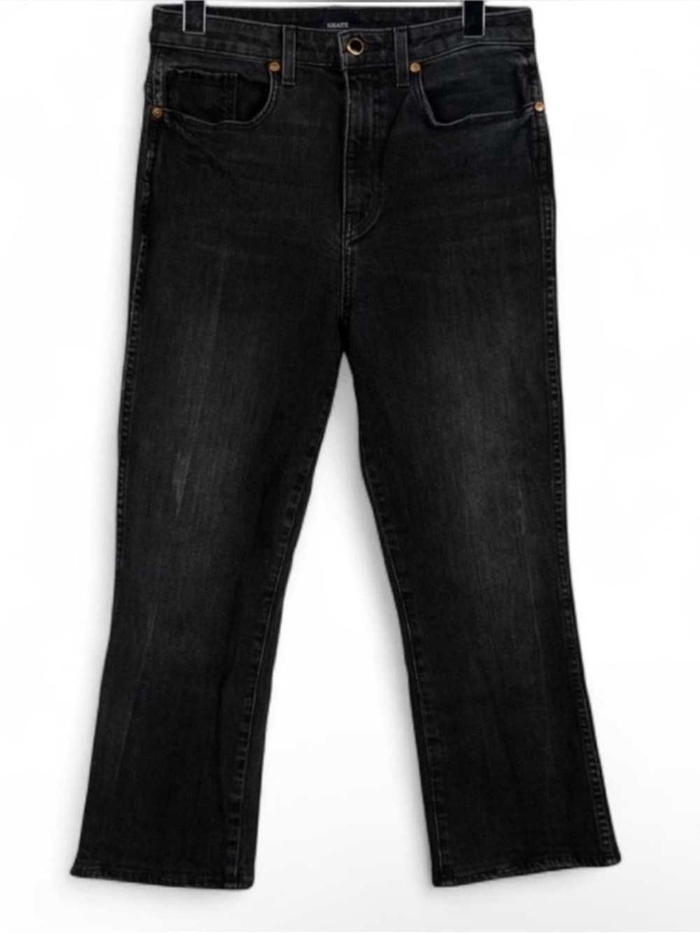 Khaite Benny Straight Leg Jeans Black Crop Ankle - Picture 3 of 7